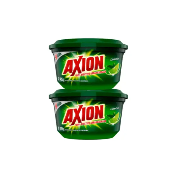 1197 Lavaplaños Axion Crema Limon 425gr 2 pack