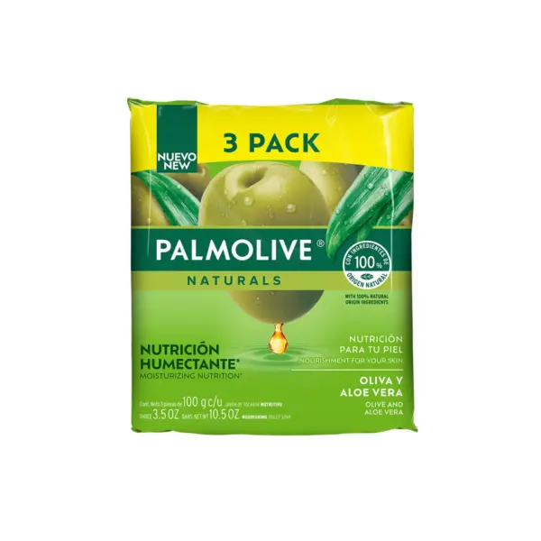 1501  Jabon en Barra Palmolive Oliva & Aloe 3pk 100g