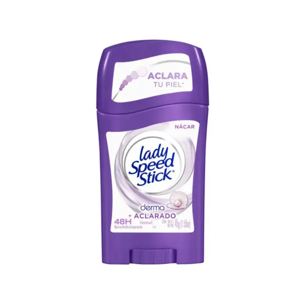 1532 Desodorante Lady Speed Stick Derma Nacar Barra, 45g