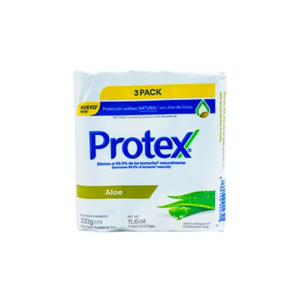 1613 Jabon Antibacterial Protex Aloe 3 Pack, 110g