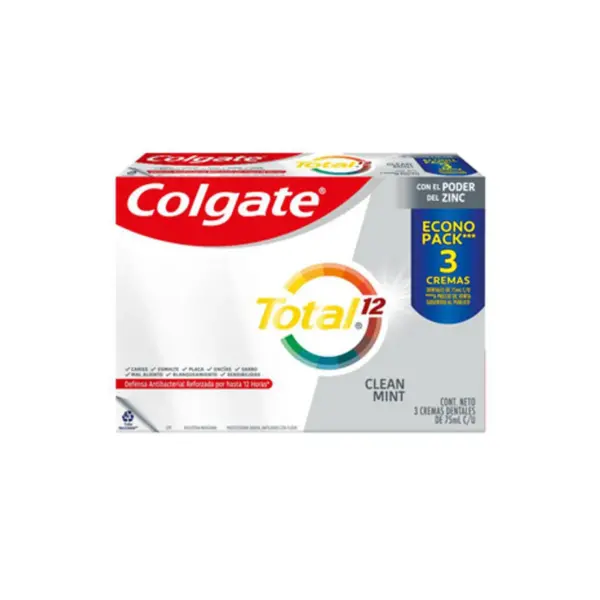 1628 Pasta de Dientes Colgate Total Clean Mint 3 Pack 75 Ml