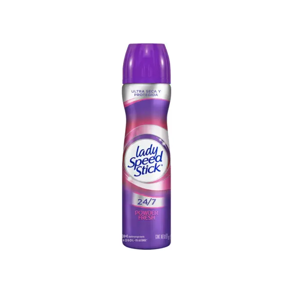 1874 Desodorante Lady Speed Stick 24/7 Powder Fresh Aerosol, 91g