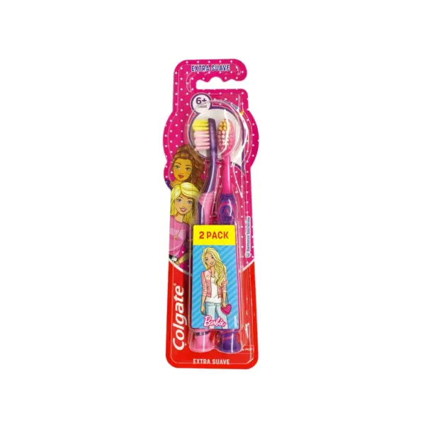 227 Cepillo de Dientes Colgate Smiles niños Barbie 6+ años - Extra Suave 2 Pack