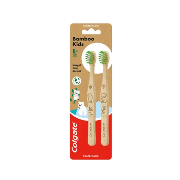 3020 Cepillo de Dientes Colgate Bamboo de niños 2 Pack