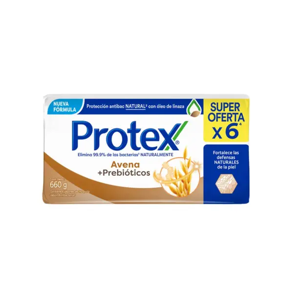 3023 Jabon Antibacterial Protex Avena 6 Pack, 110g