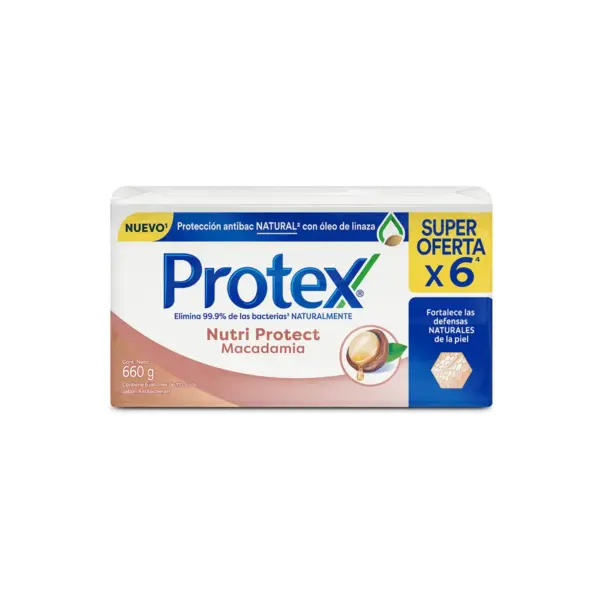 3135 Jabon Antibacterial Protex Macadamia 6 Pack, 110g