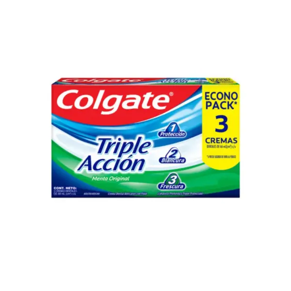 3169 Pasta de Dientes Colgate Triple Accion 3 Pack 66 ML