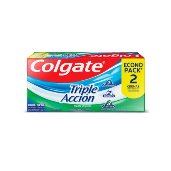 3238 Pasta de Dientes Colgate Triple Accion 2 Pack 80 Ml