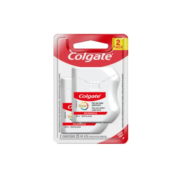 716 Hilo Dental Colgate Total Encerado 25M 2 Pack